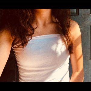 brandy melville white tube top